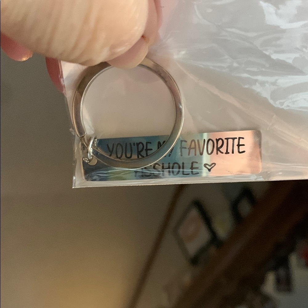 Engraved Keychain with Heart Charm